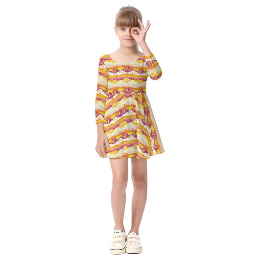 Kids' Long-Sleeve Twirl Dress
