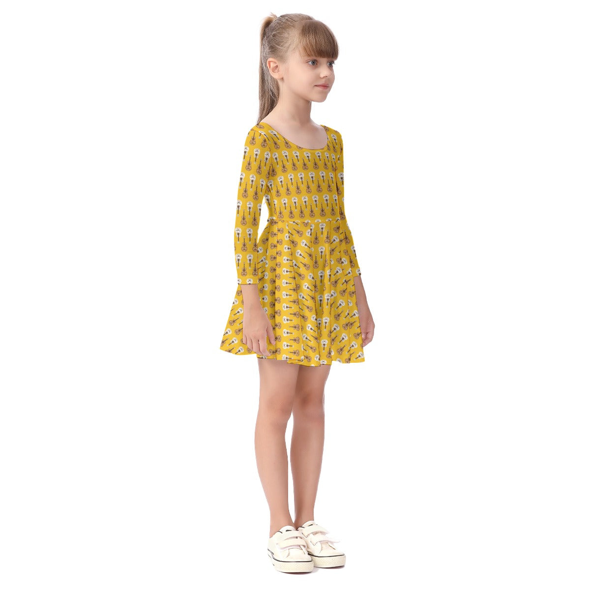 Kids' Long-Sleeve Twirl Dress