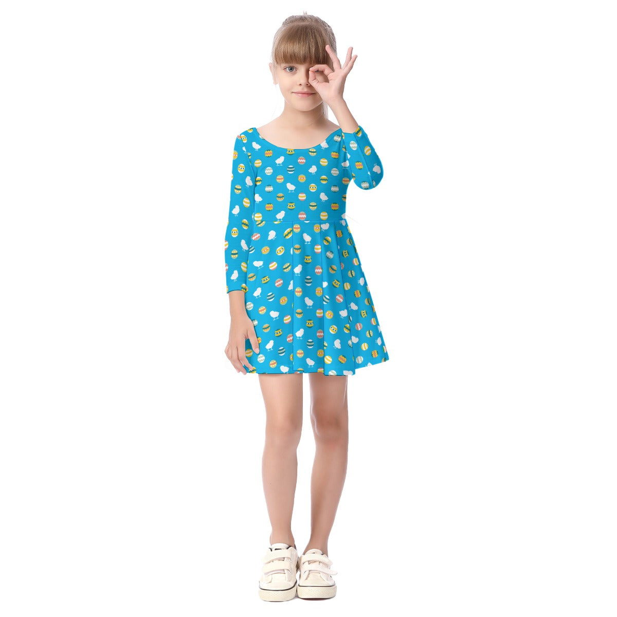 Kids' Long-Sleeve Twirl Dress