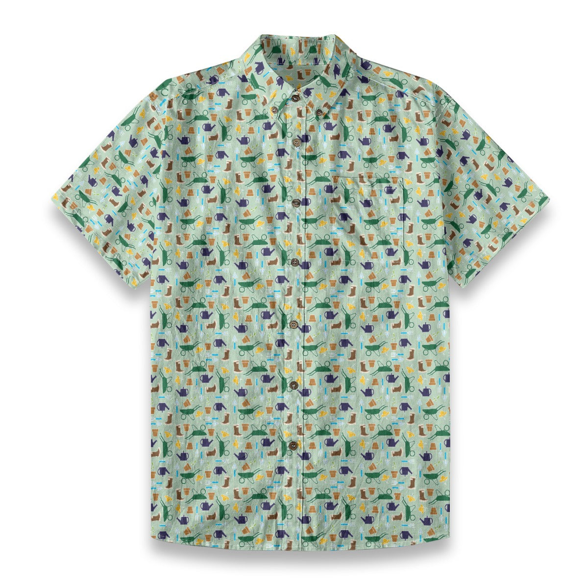 Men's Cotton Button-Up Shirt