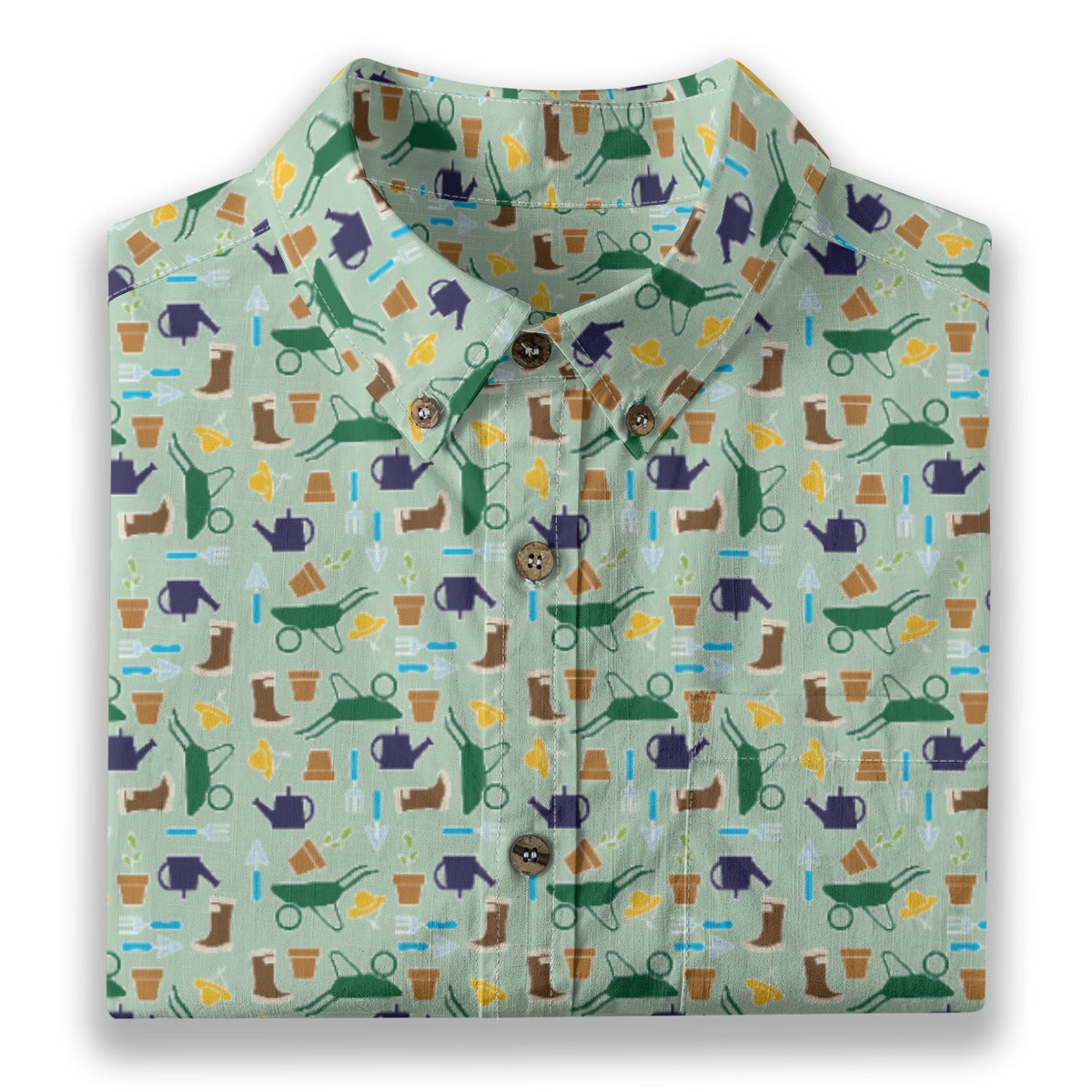 Men's Cotton Button-Up Shirt