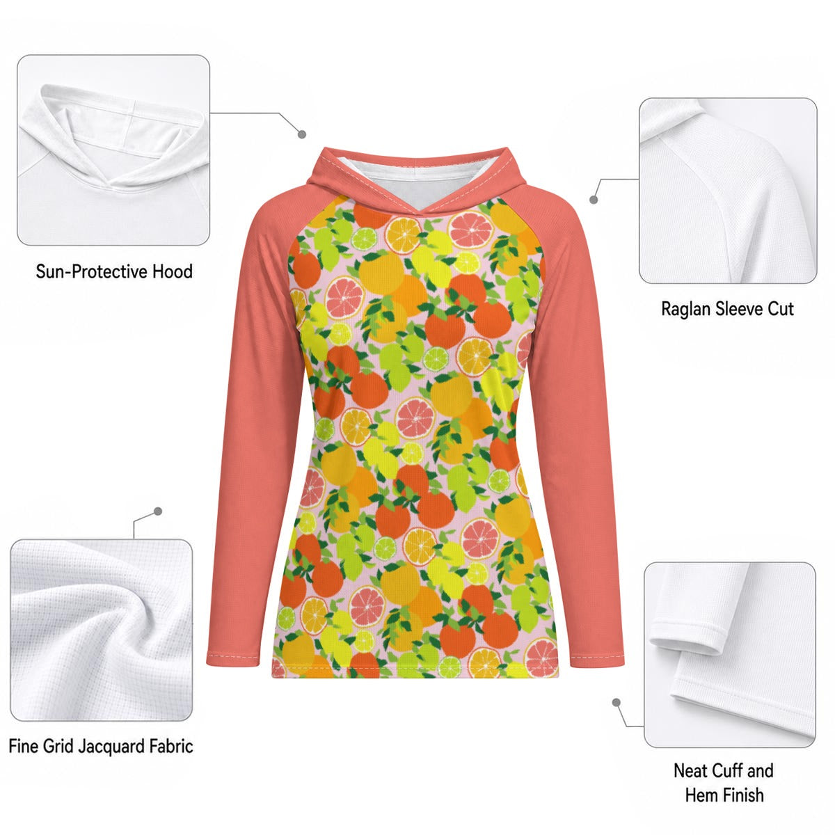 Women's hooded sun shirt