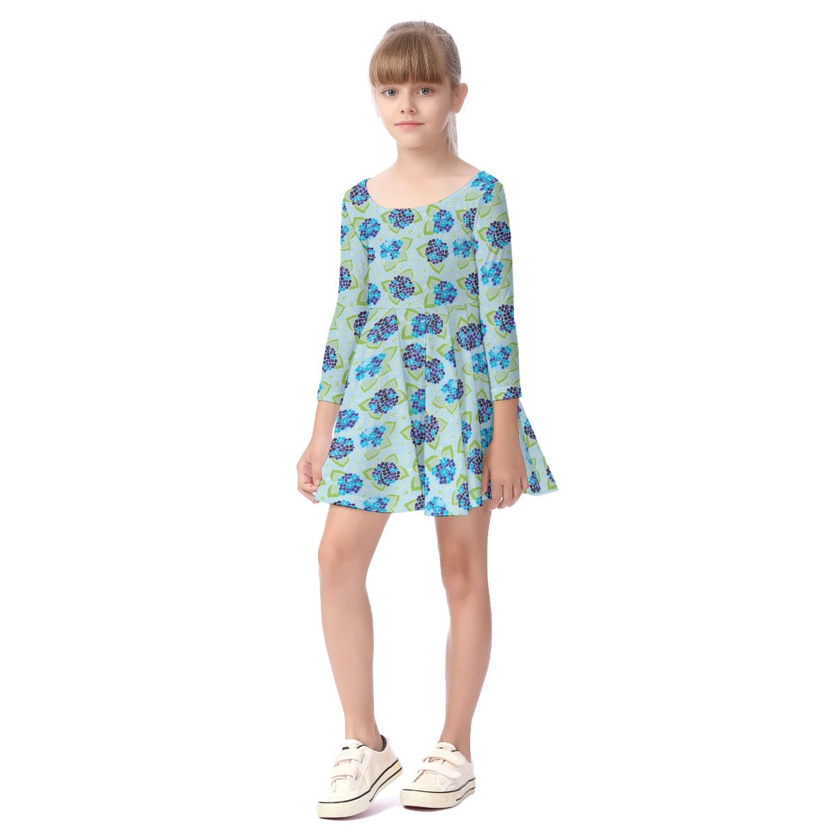 Kids' Long-Sleeve Twirl Dress
