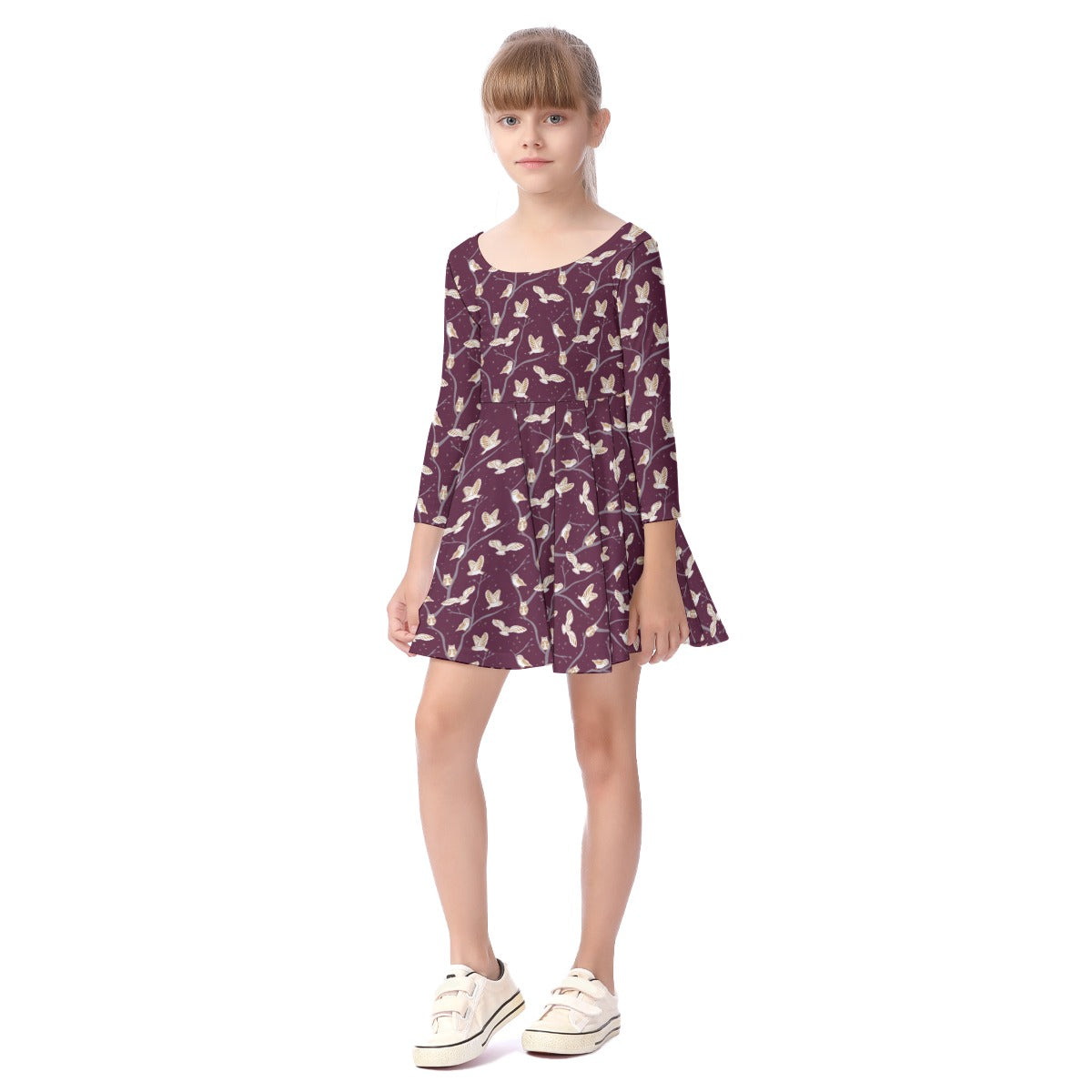 Kids' Long-Sleeve Twirl Dress