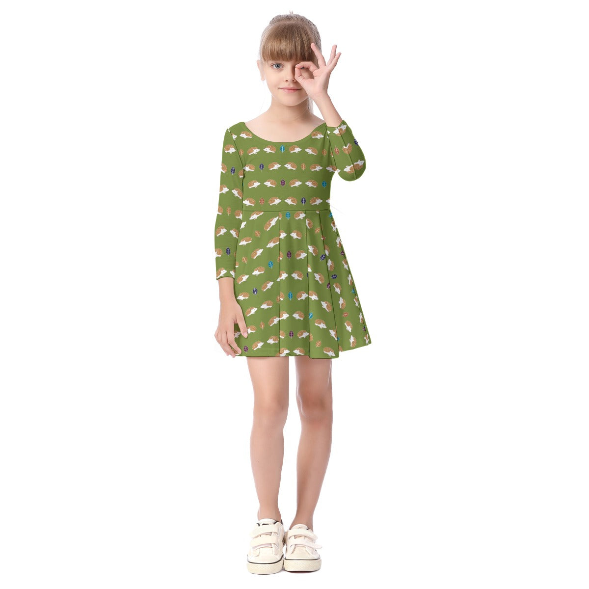 Kids' Long-Sleeve Twirl Dress