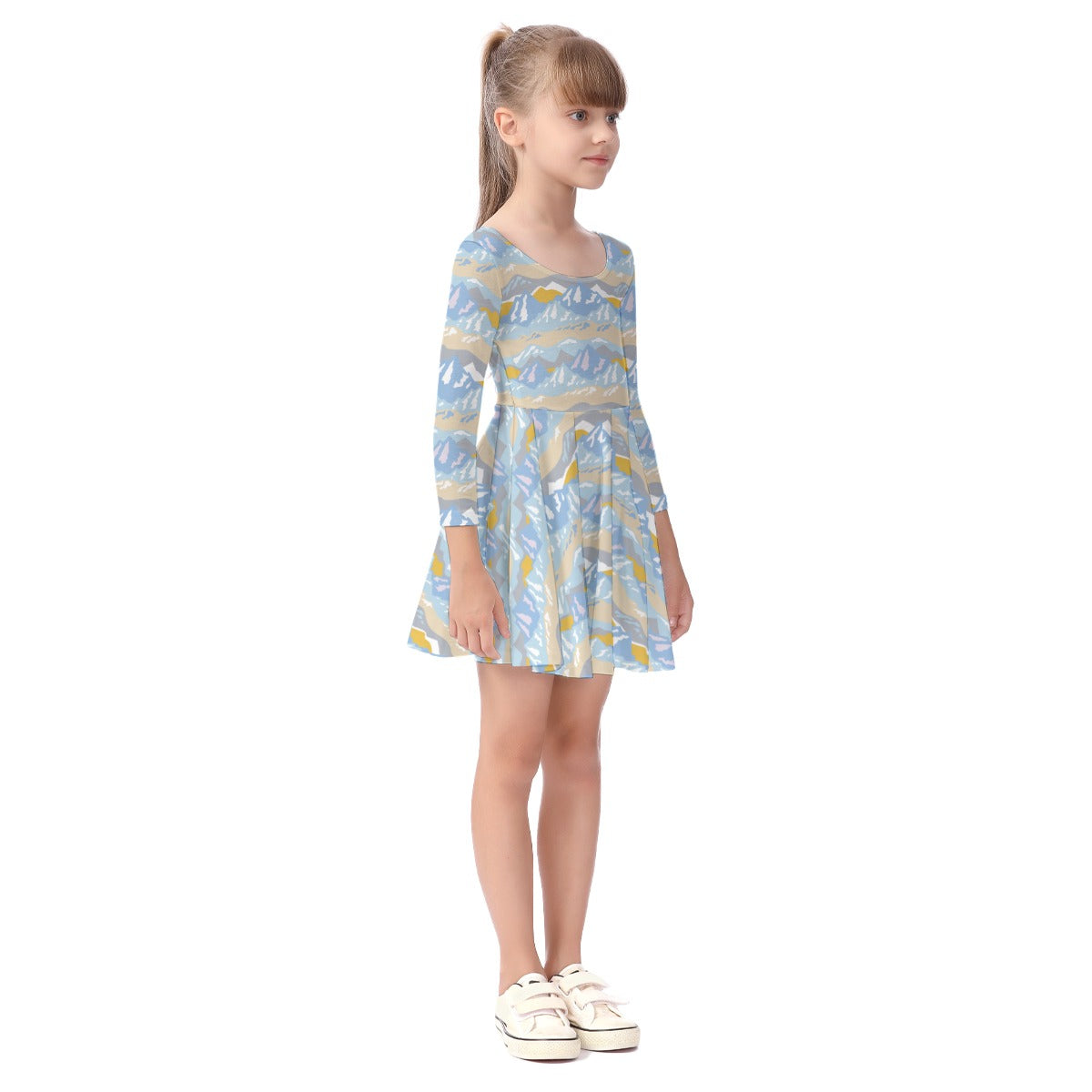 Kids' Long-Sleeve Twirl Dress