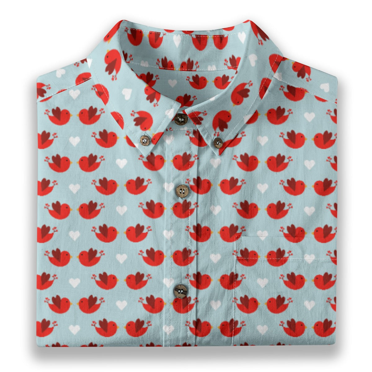 Men's Cotton Button-Up Shirt