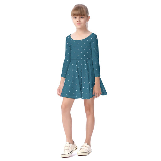 Kids' Long-Sleeve Twirl Dress
