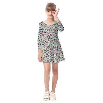 Kids' Long-Sleeve Twirl Dress