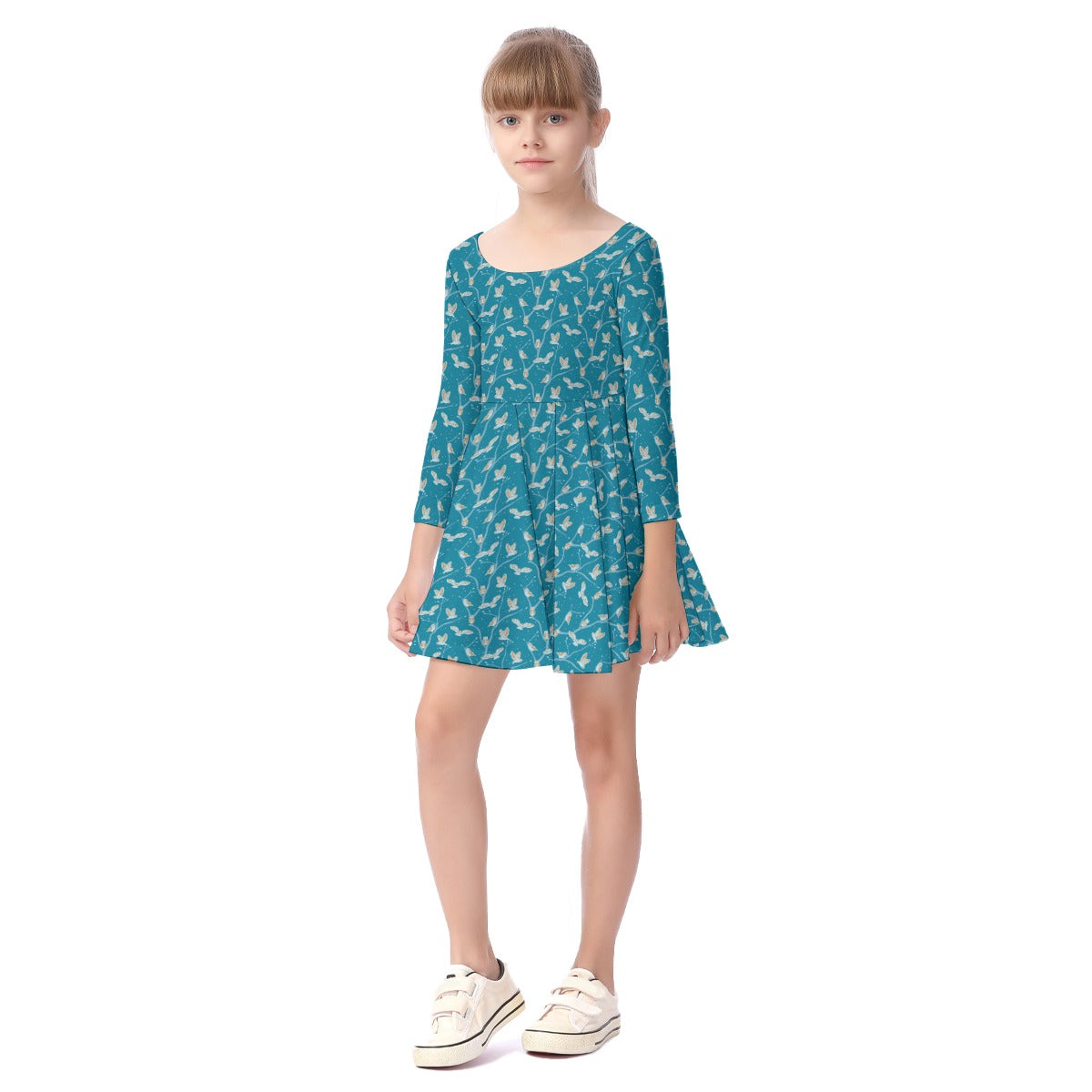 Kids' Long-Sleeve Twirl Dress