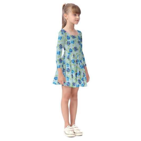 Kids' Long-Sleeve Twirl Dress