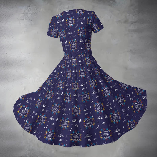 Women's Midi V-Neck Dress