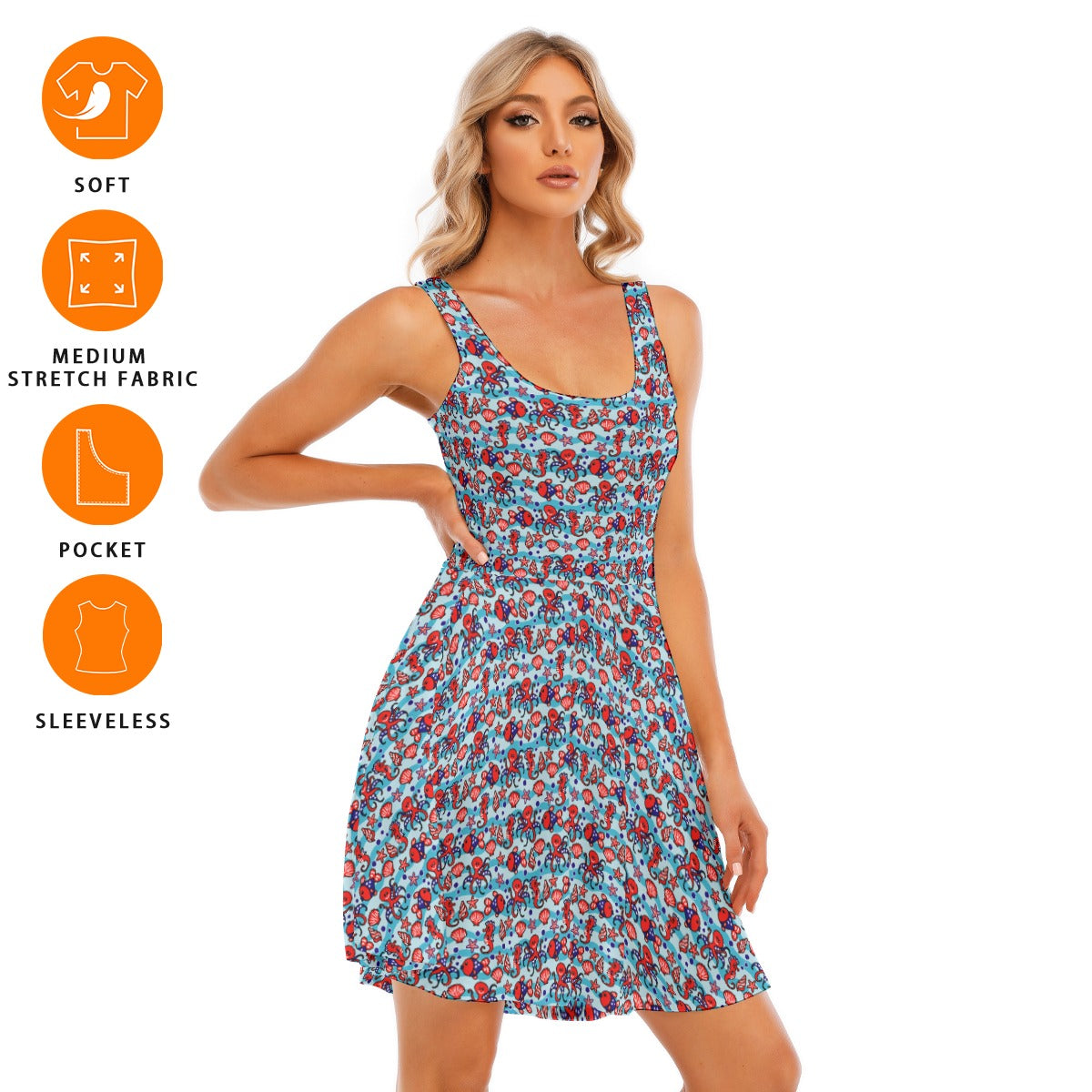 Women's Sleeveless Twirl Dress