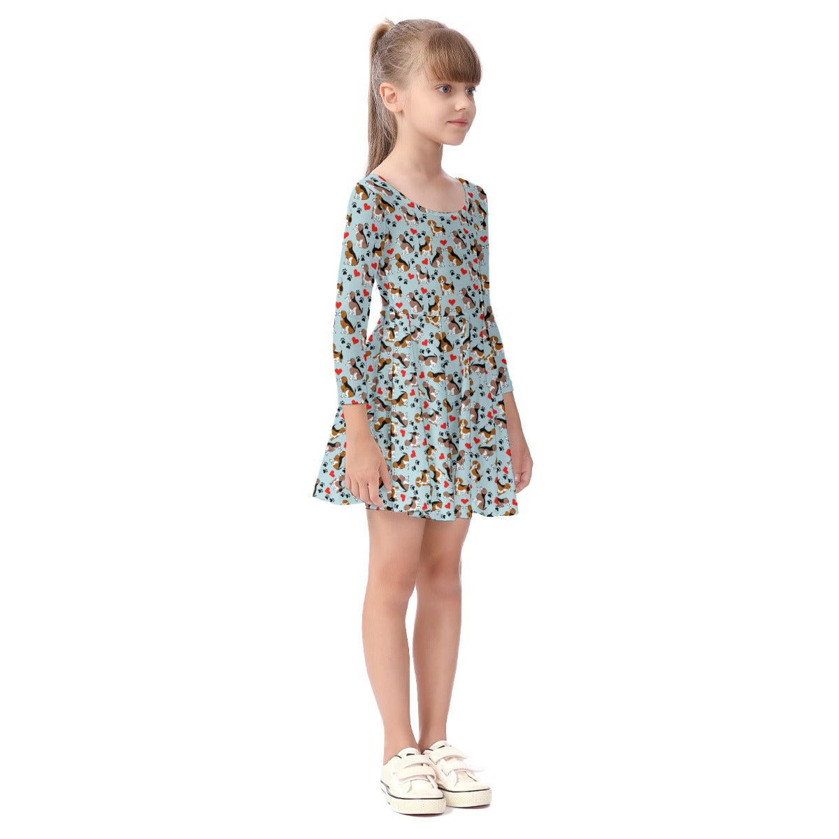 Kids' Long-Sleeve Twirl Dress