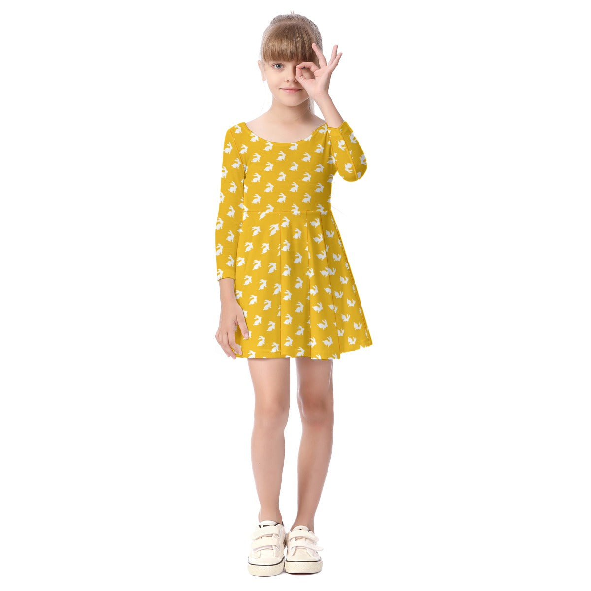Kids' Long-Sleeve Twirl Dress