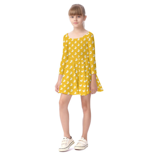 Kids' Long-Sleeve Twirl Dress