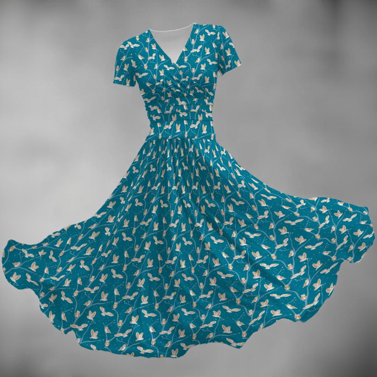 Women's Midi V-Neck Dress