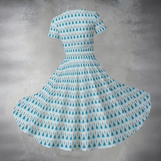 Women's Midi V-Neck Dress