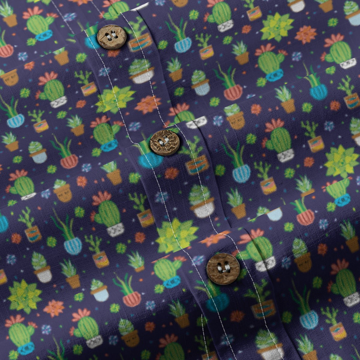 Men's Cotton Button-Up Shirt