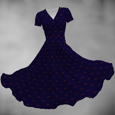 Women's Midi V-Neck Dress