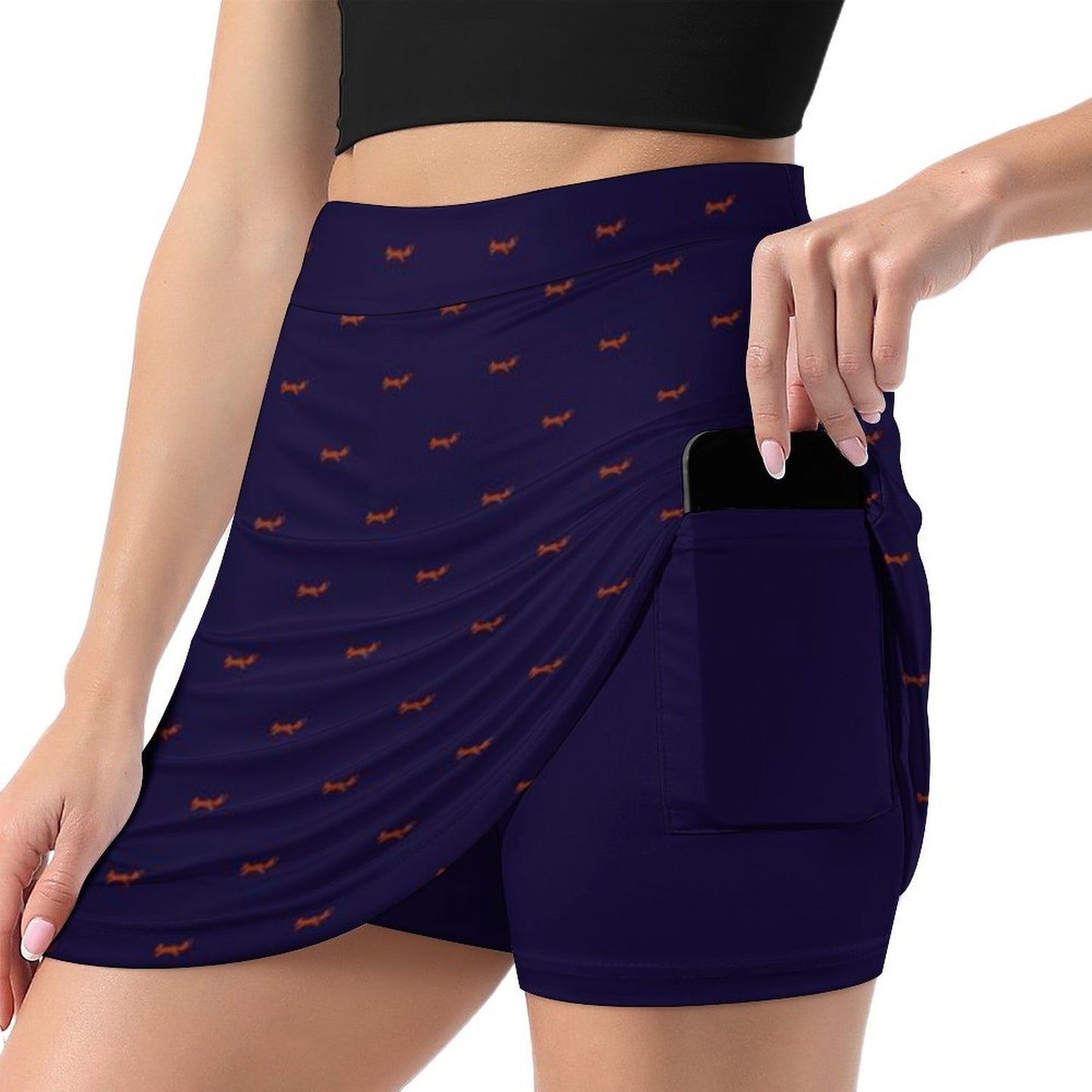 Anti-peep Skort with Pocket(All-over Printing)