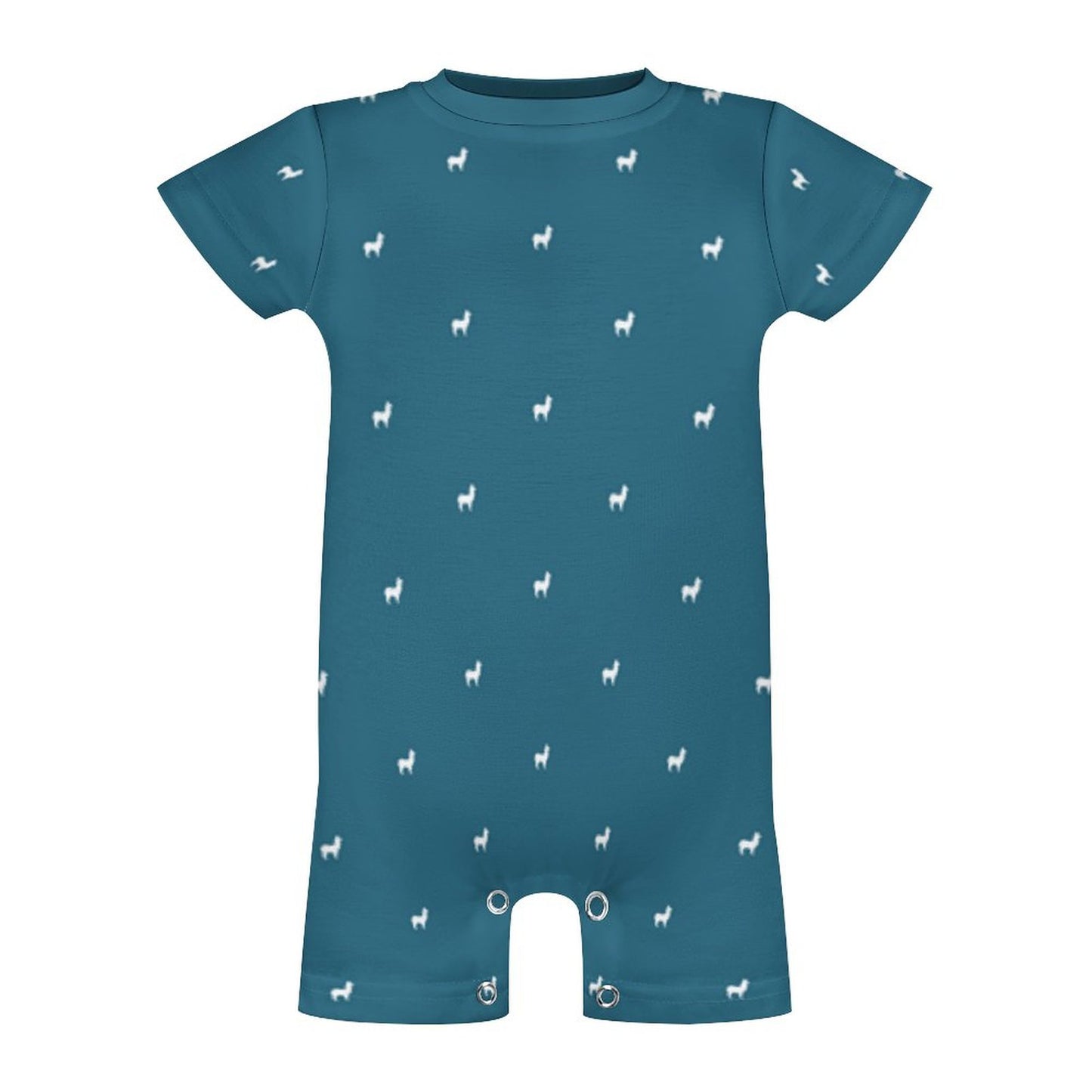 180gsm Faux Cotton Short Sleeve Baby Bodysuit Romper(All-Over Printing)