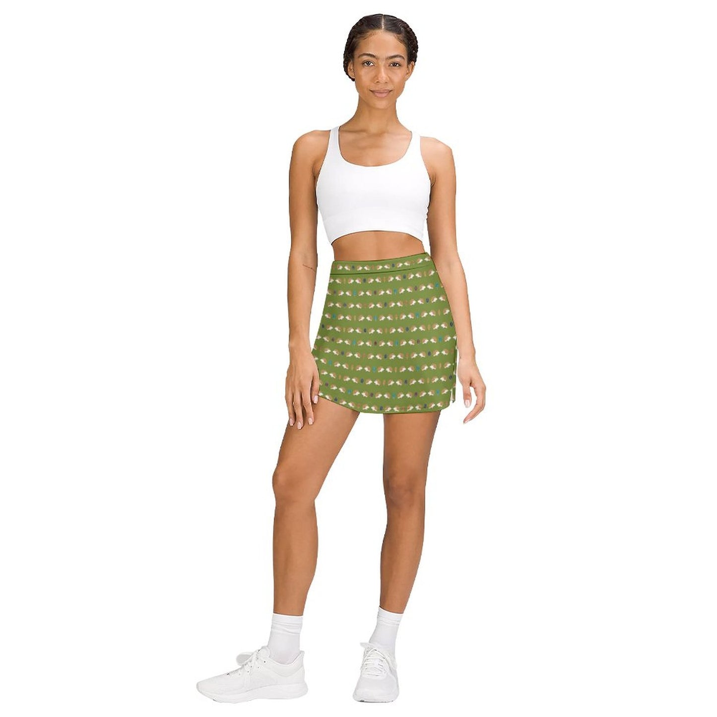 Anti-peep Skort with Pocket(All-over Printing)