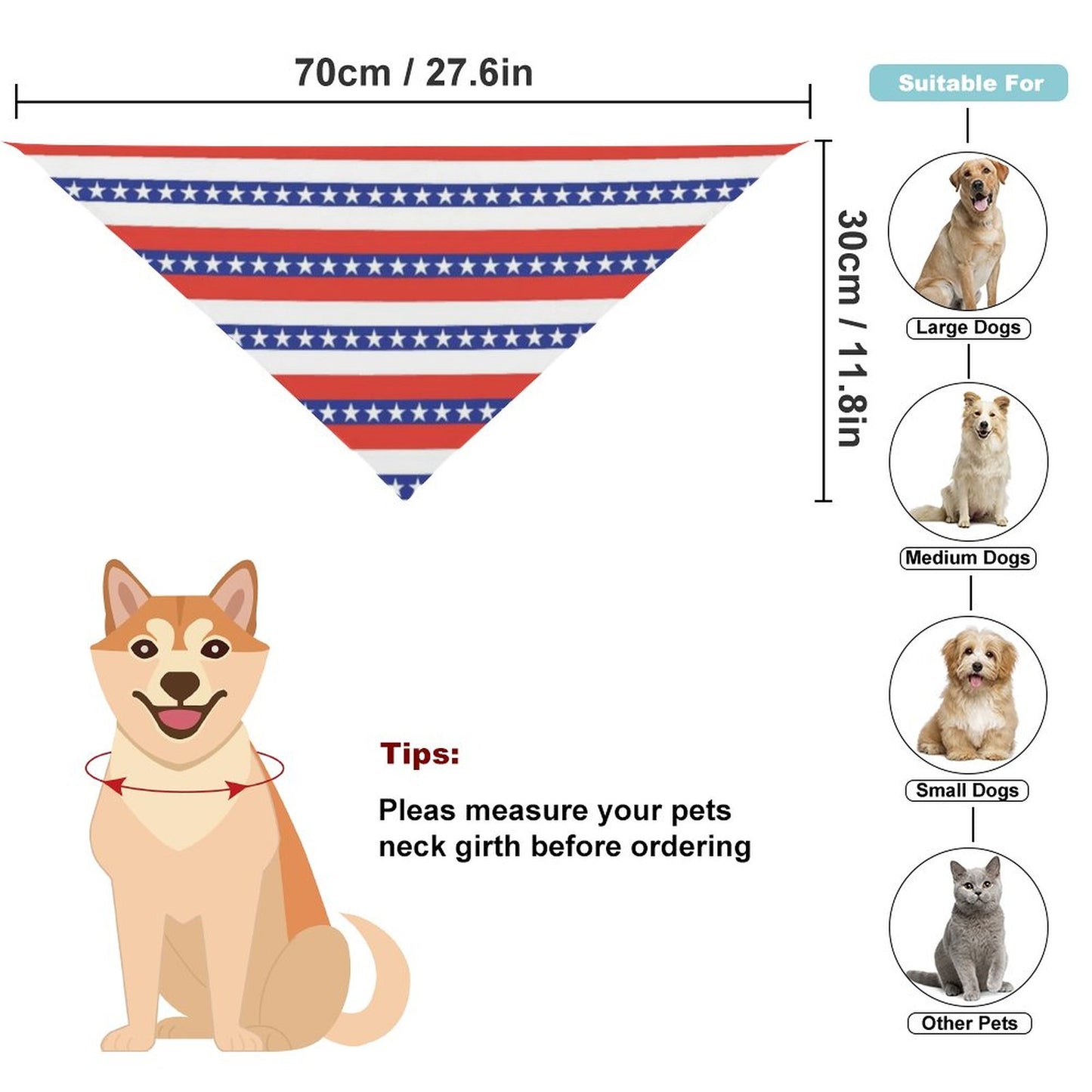 Pet Tie-On Bandana