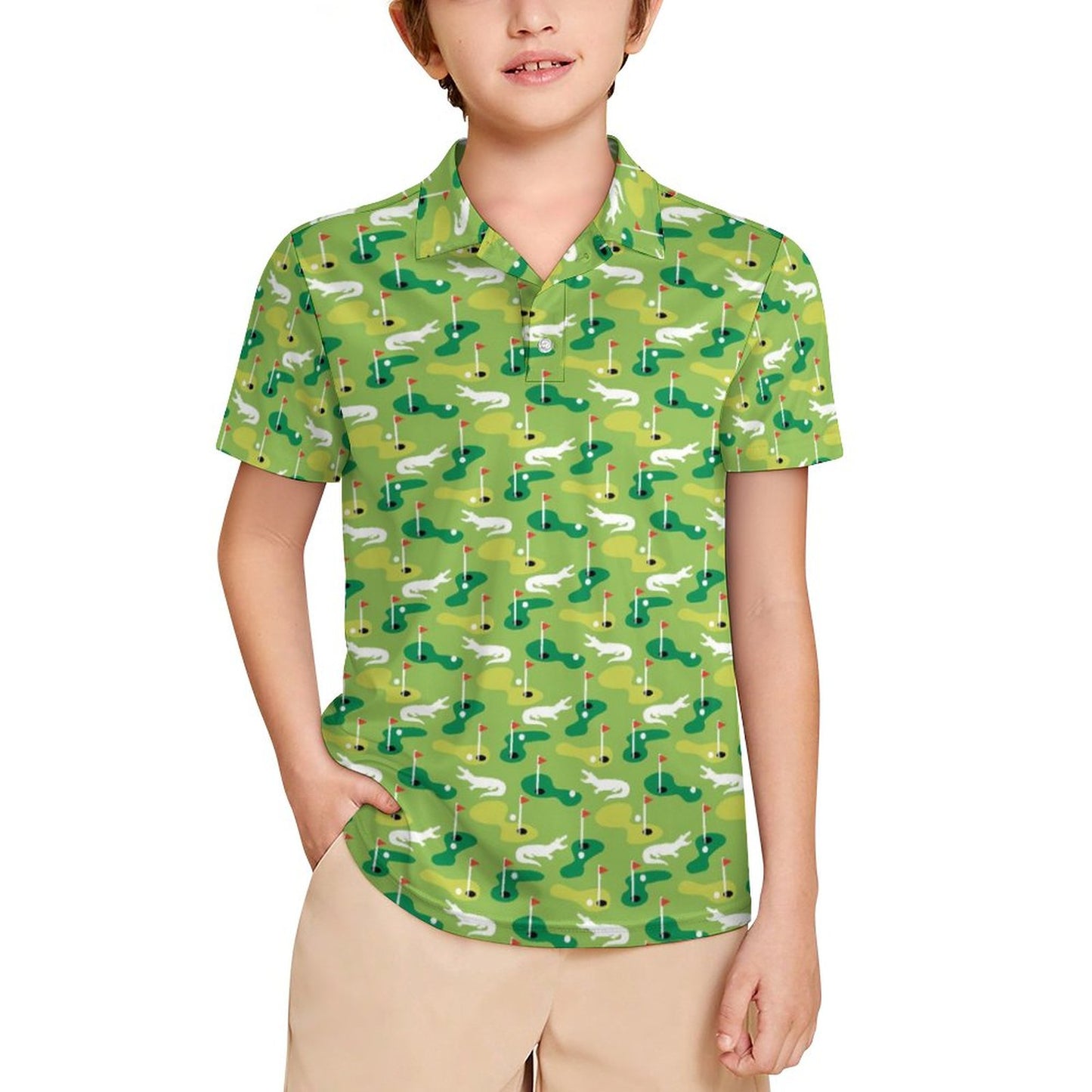 Kids' UPF50+ Polo Shirt