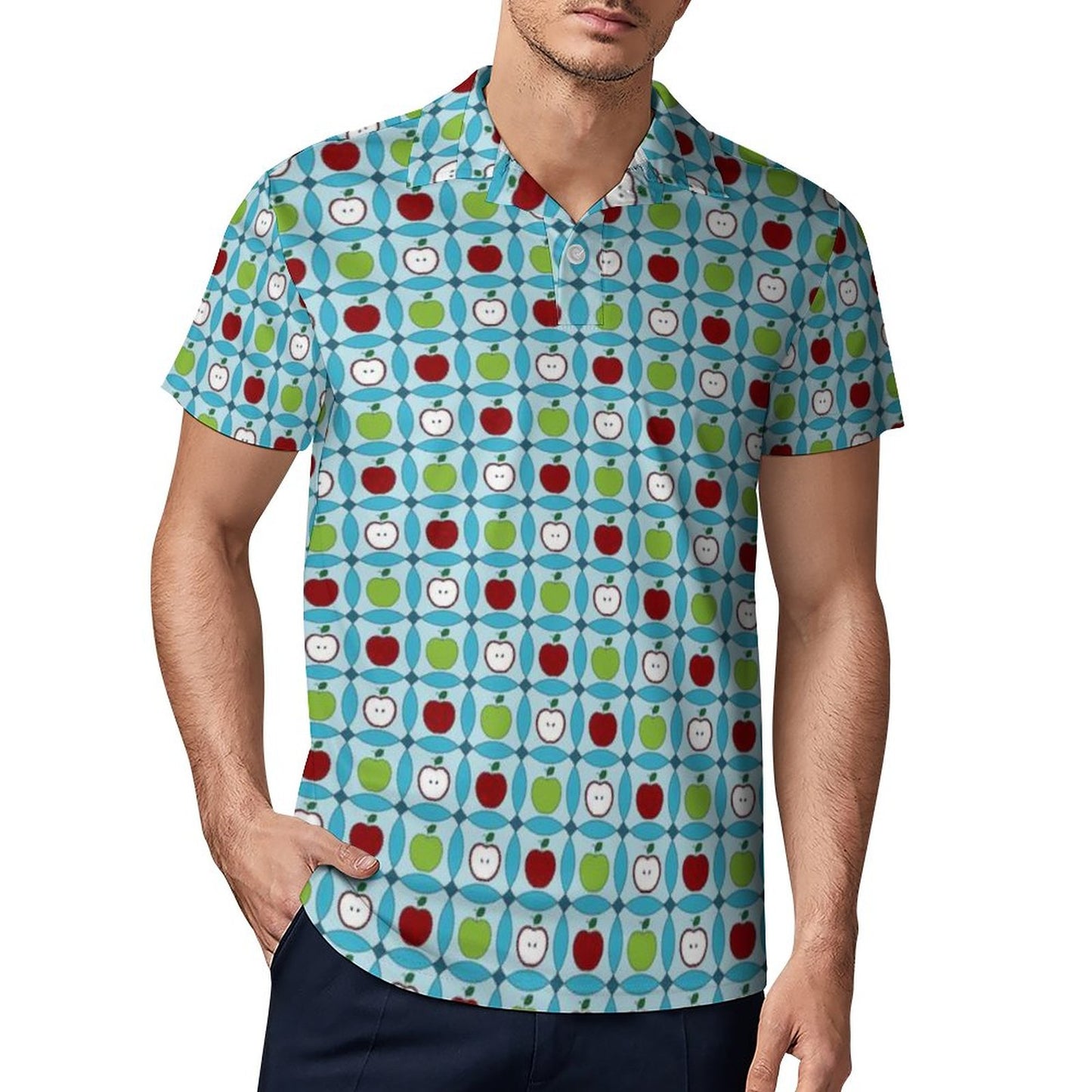 UPF50+ 180gsm Cooling Polyester Men's POLO T-shirt(All-Over Printing)