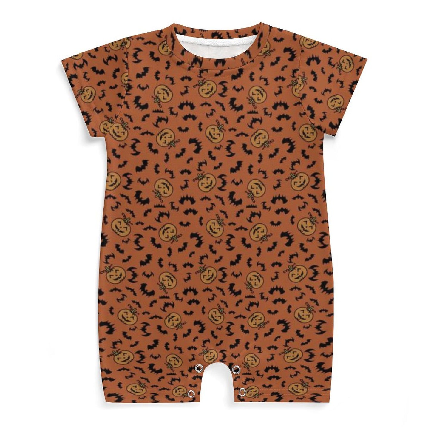 180gsm Faux Cotton Short Sleeve Baby Bodysuit Romper(All-Over Printing)