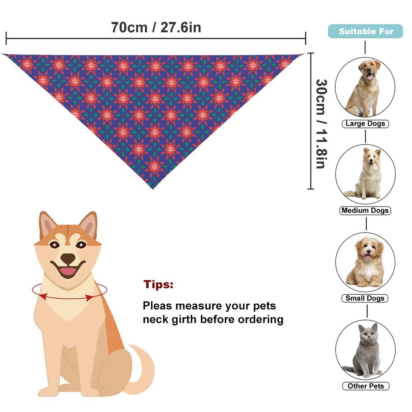 Pet Tie-On Bandana