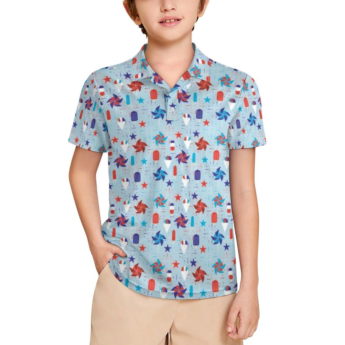 Kids' UPF50+ Polo Shirt