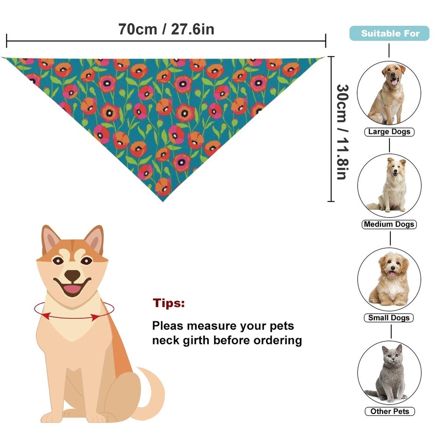 Pet Tie-On Bandana