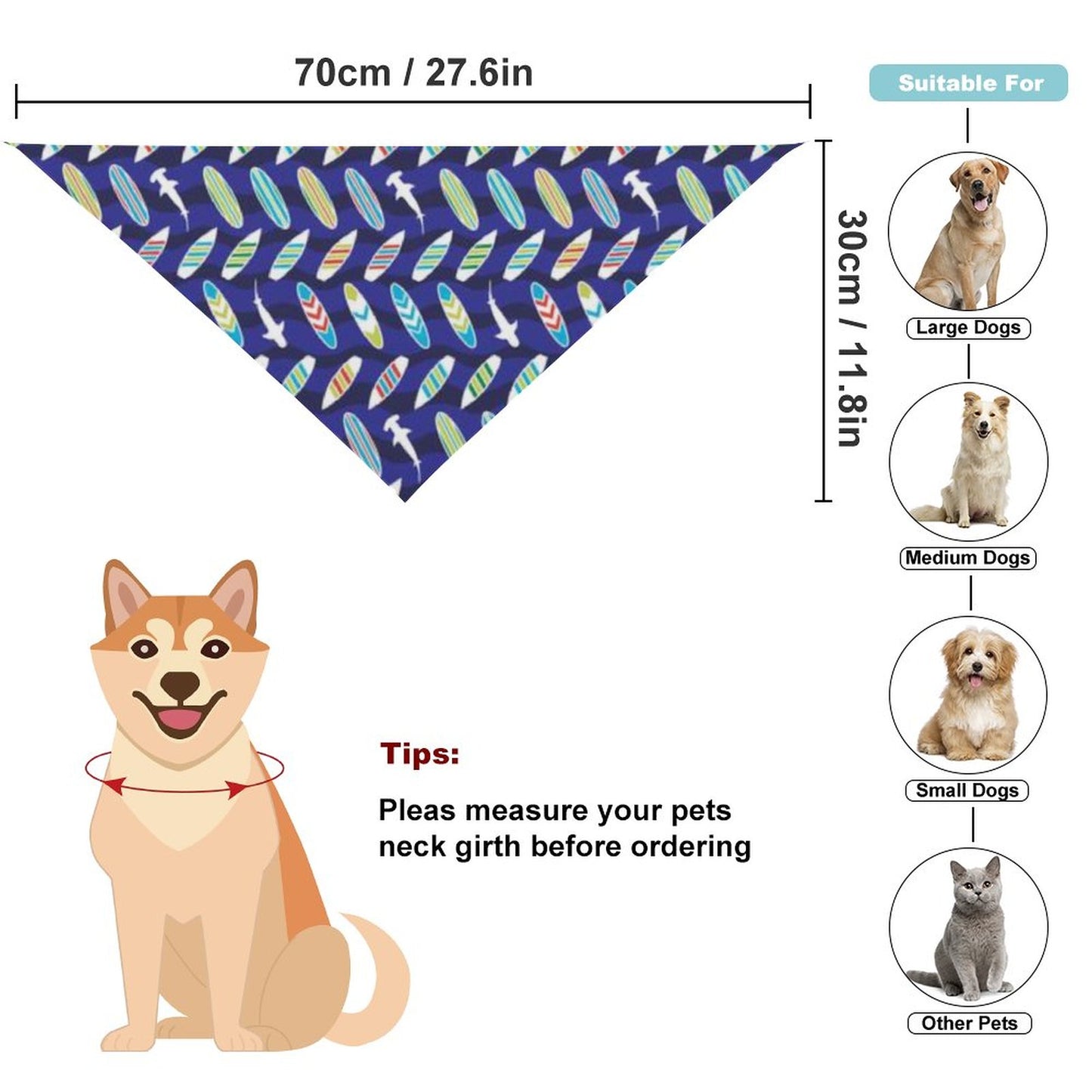 Pet Tie-On Bandana