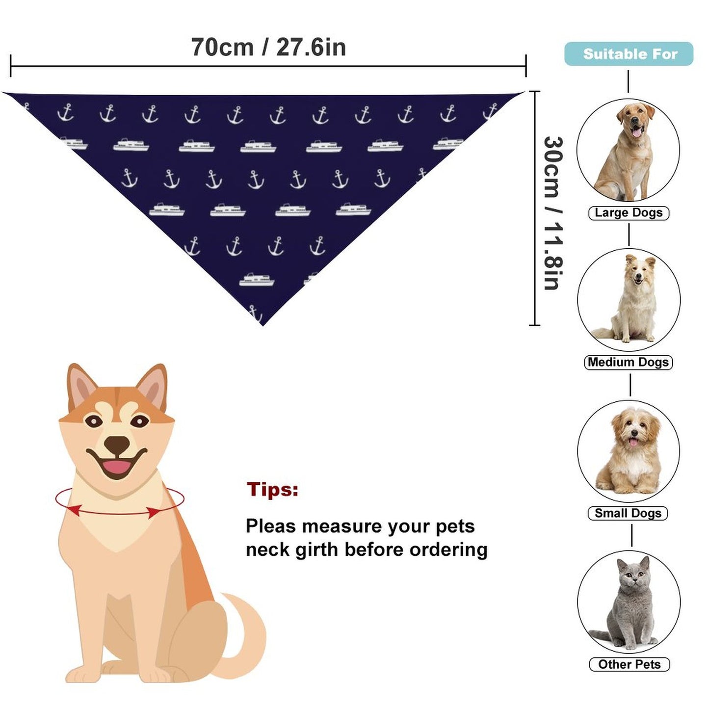 Pet Tie-On Bandana