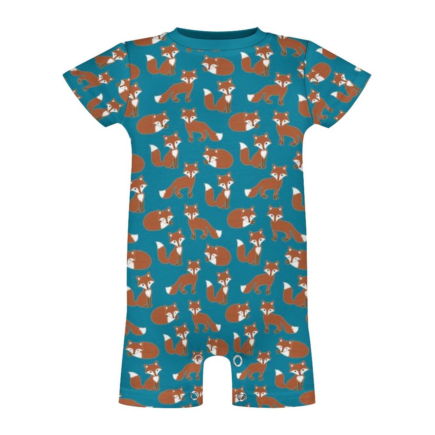 180gsm Faux Cotton Short Sleeve Baby Bodysuit Romper(All-Over Printing)