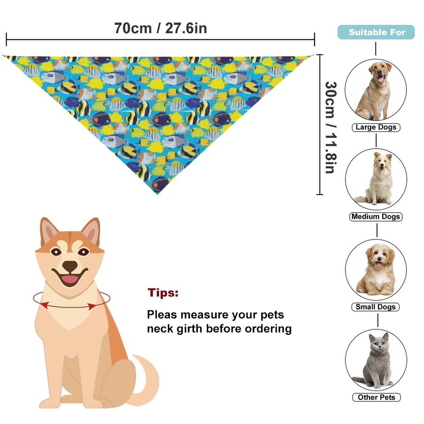 Pet Tie-On Bandana