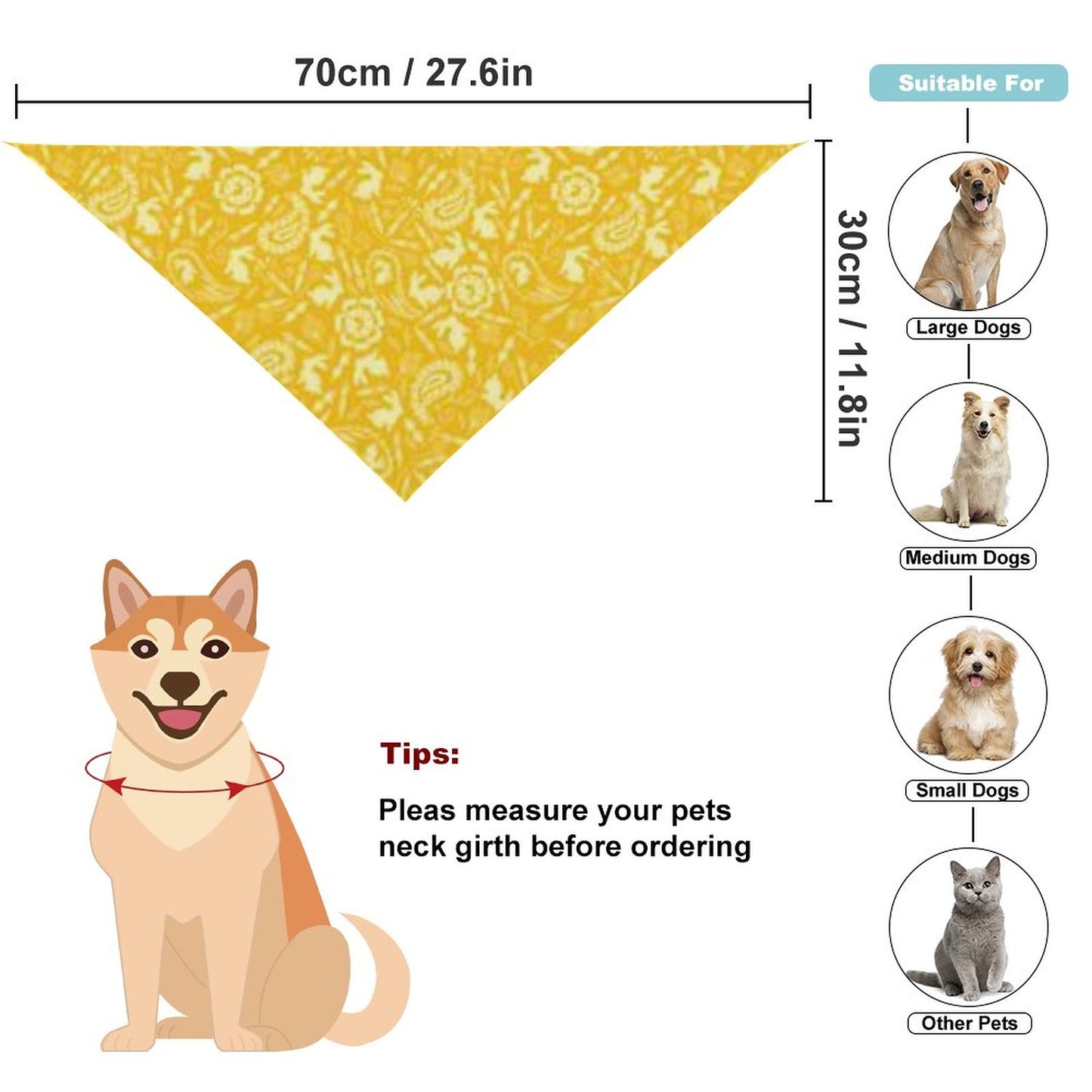 Pet Tie-On Bandana