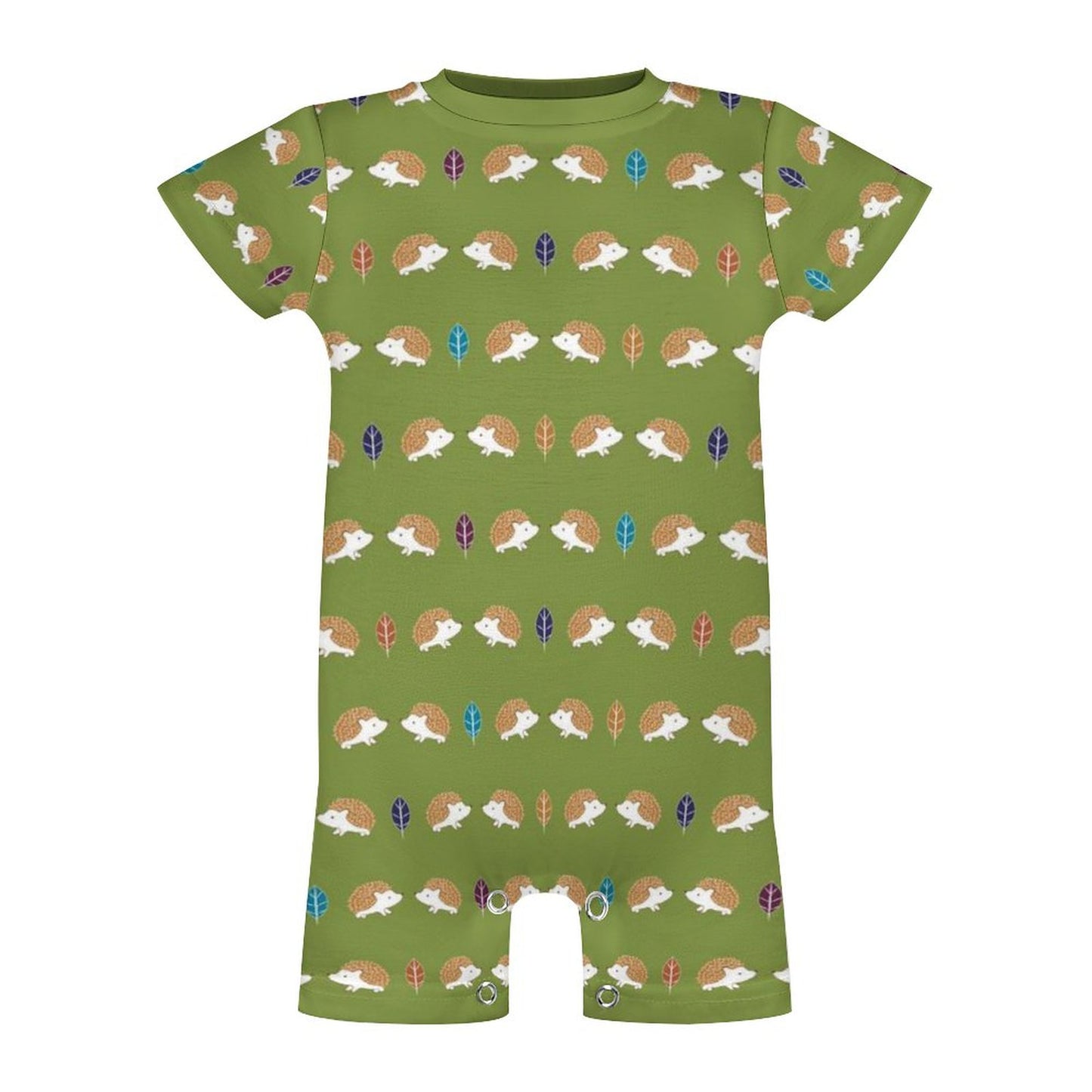 180gsm Faux Cotton Short Sleeve Baby Bodysuit Romper(All-Over Printing)
