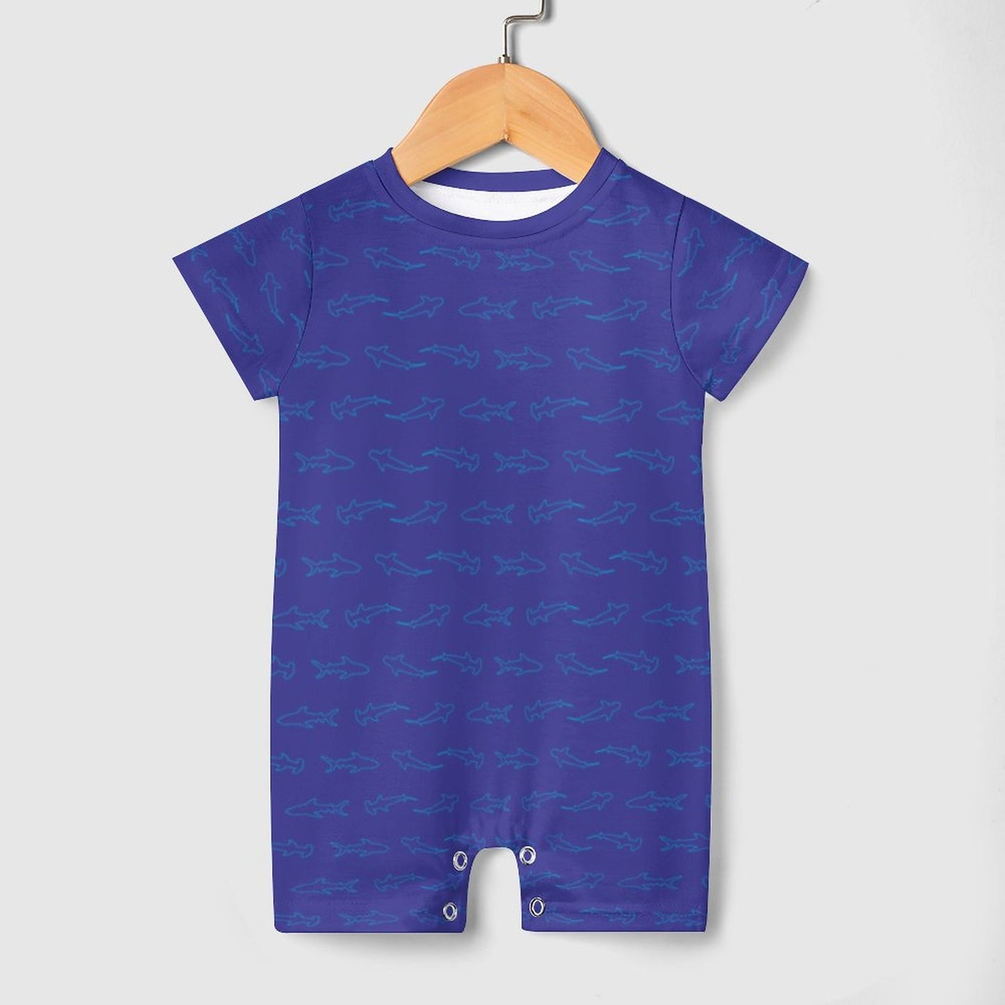 180gsm Faux Cotton Short Sleeve Baby Bodysuit Romper(All-Over Printing)