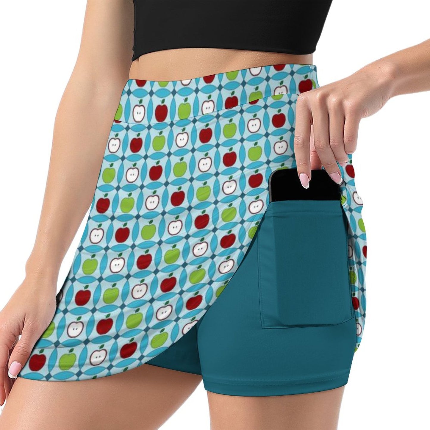Anti-peep Skort with Pocket(All-over Printing)