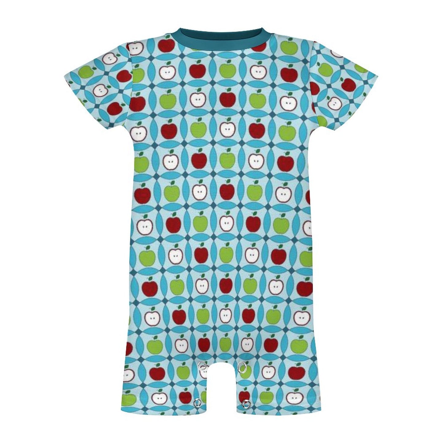 180gsm Faux Cotton Short Sleeve Baby Bodysuit Romper(All-Over Printing)
