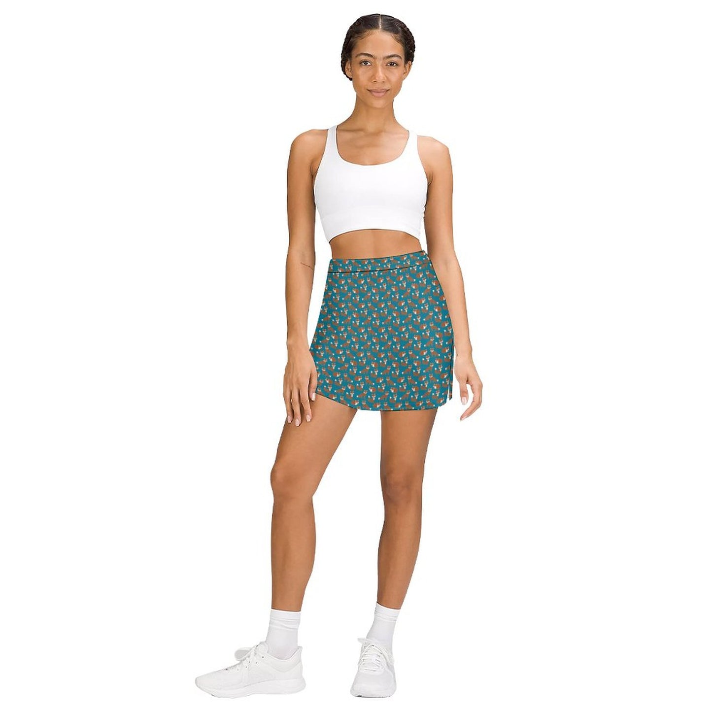 Anti-peep Skort with Pocket(All-over Printing)