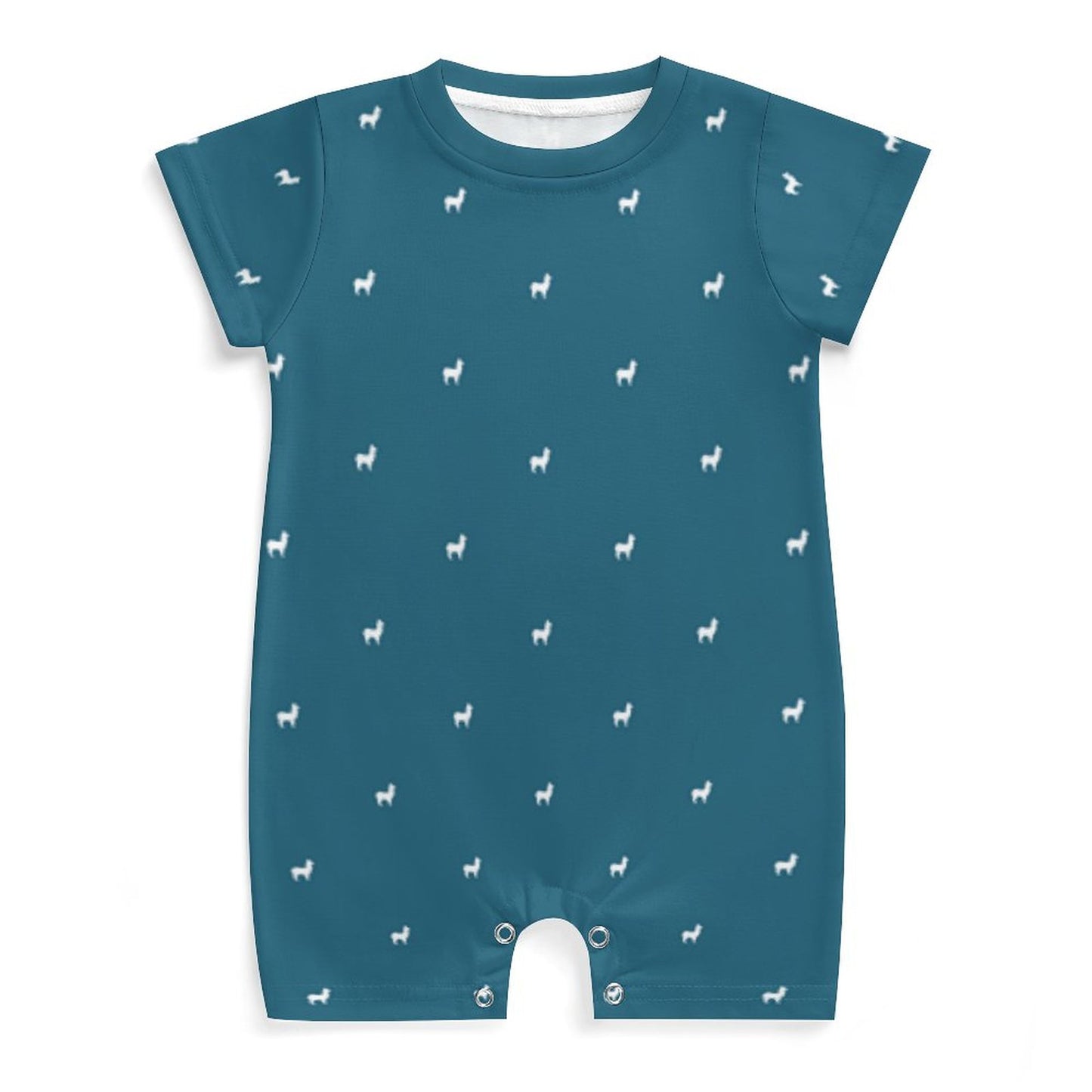 180gsm Faux Cotton Short Sleeve Baby Bodysuit Romper(All-Over Printing)
