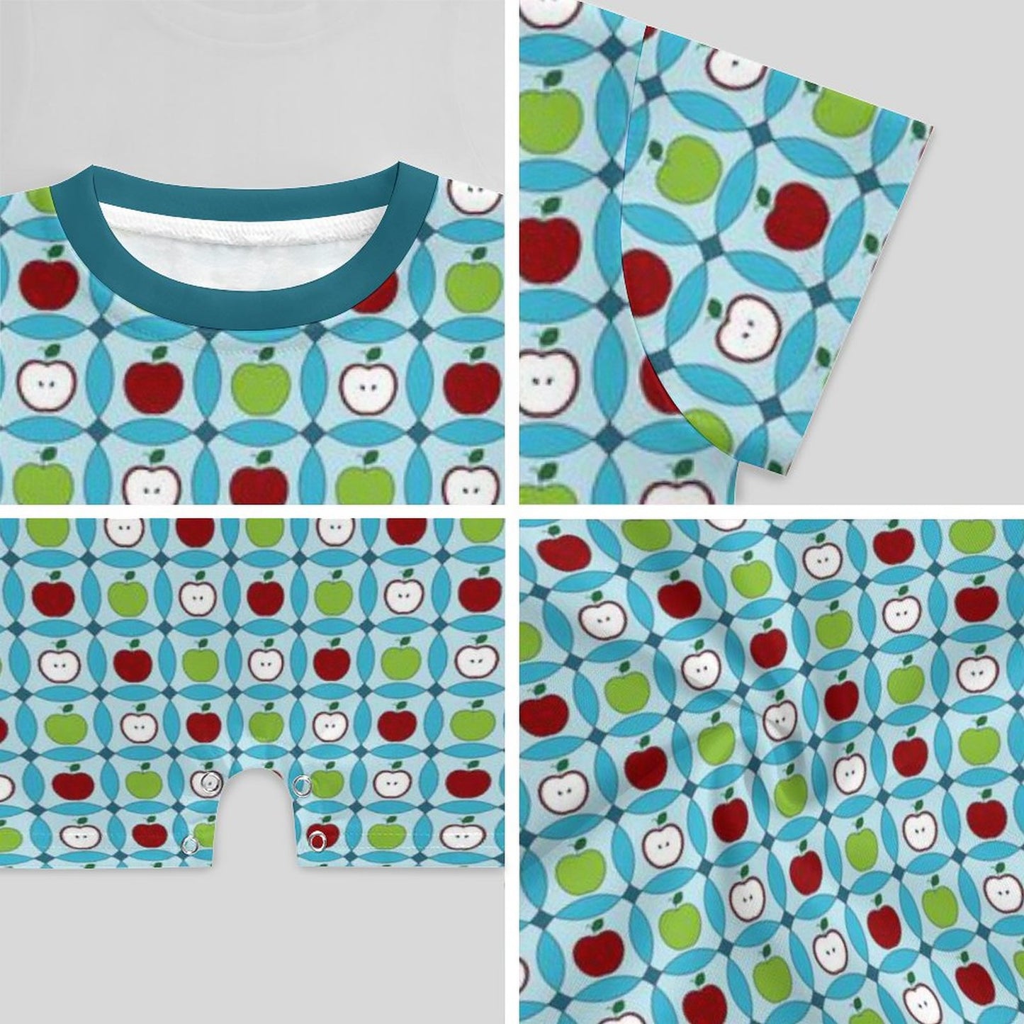180gsm Faux Cotton Short Sleeve Baby Bodysuit Romper(All-Over Printing)